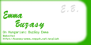 emma buzasy business card